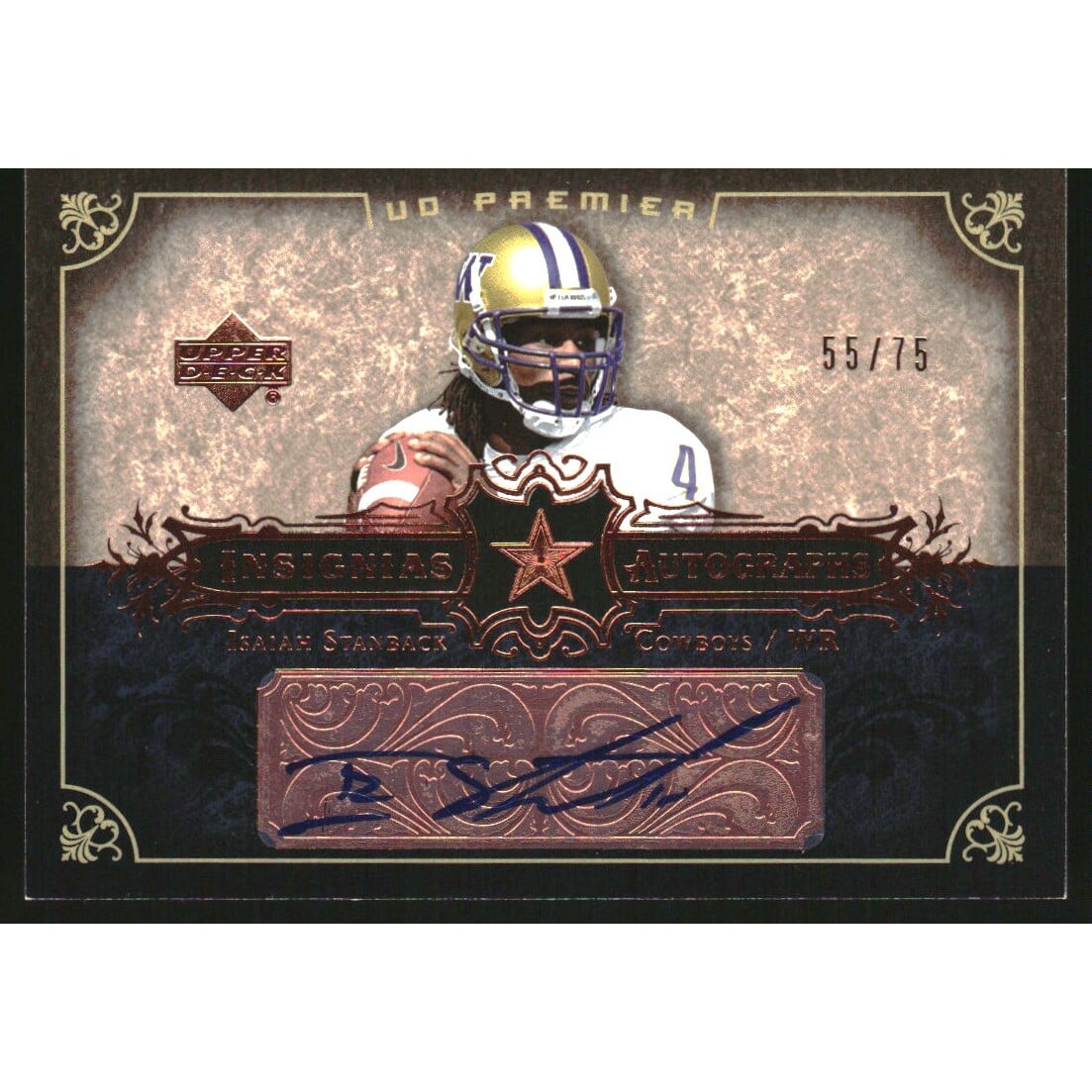 2007 Upper Deck Premier Insignias Autographs Bronze #INIS Isaiah Stanback. rookie card picture