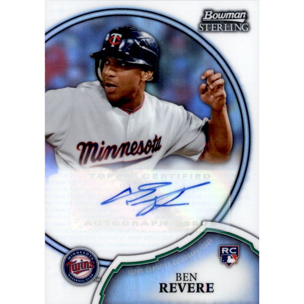 2011 Bowman Sterling Rookie Autographs Refractors #17 Ben Revere. rookie card picture