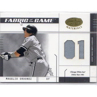 2003 Leaf Certified Materials Fabric of the Game #107DY Magglio Ordonez DY/4