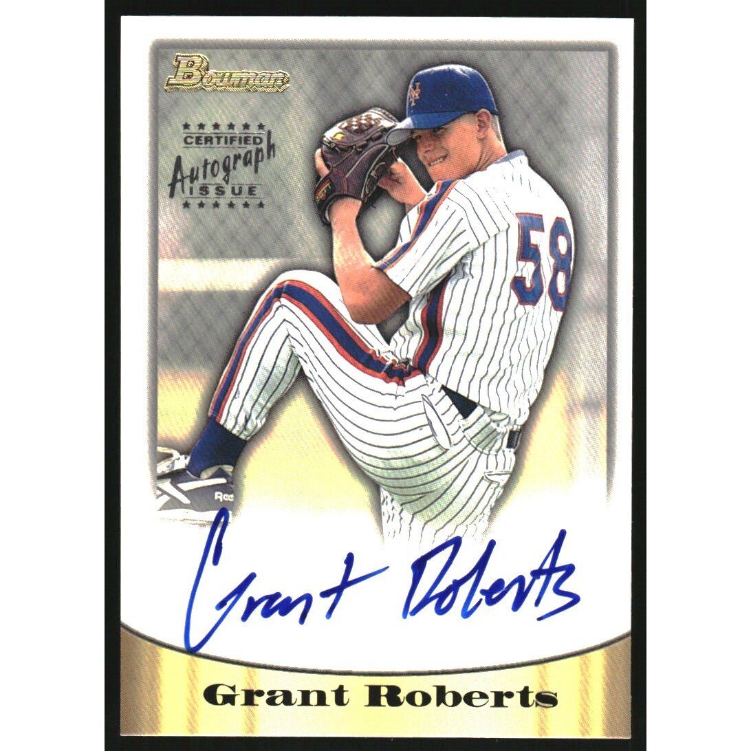 1998 Bowman Certified Silver Autographs #30 Grant Roberts. rookie card picture