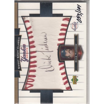 2003 Sweet Spot Classics Autographs Yankee Greats Black Ink #YGDT Dick Tidrow/101