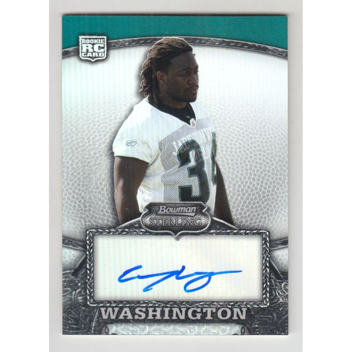 2008 Bowman Sterling Refractors #126 Chauncey Washington AU. rookie card picture
