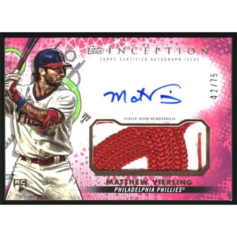 2022 Topps Inception Patch Autographs Magenta #IAPMV Matthew Vierling
