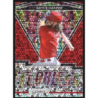 2021 Panini Prizm Fearless Prizms Red Donut Circles #11 Bryce Harper