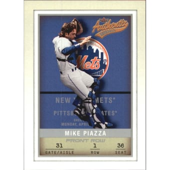 2002 Fleer Authentix Front Row #31 Mike Piazza