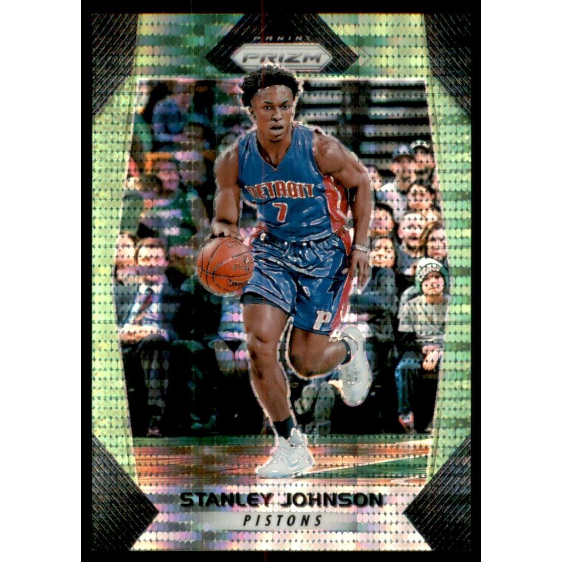 2017-18 Panini Prizm Prizms Green Pulsar #176 Stanley Johnson. rookie card picture