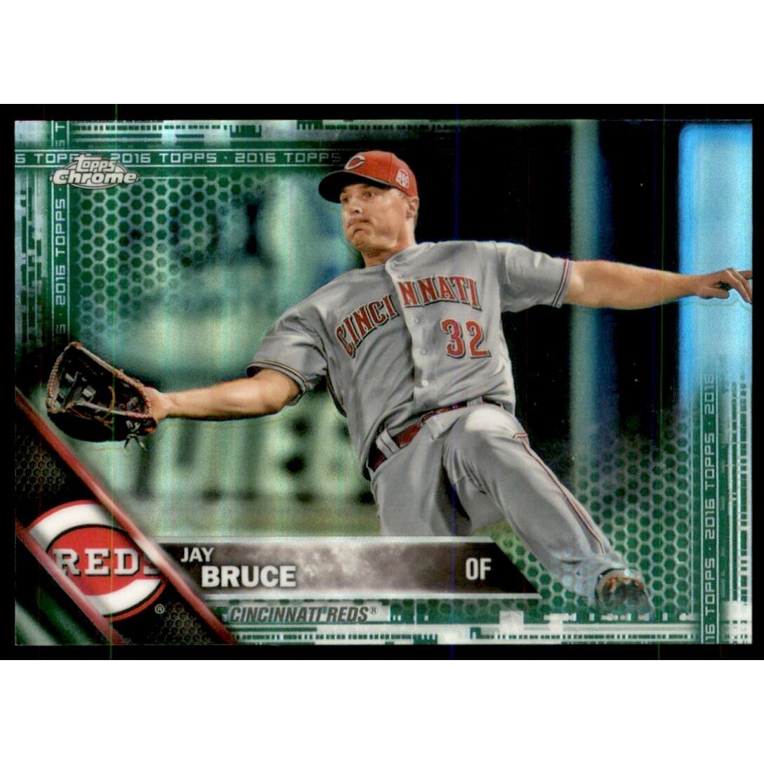 2016 Topps Chrome Green Refractors #43 Jay Bruce. rookie card picture