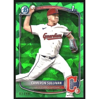 2025 Bowman Chrome Sapphire Prospects Green Refractors #BCP97 Cameron Sullivan
