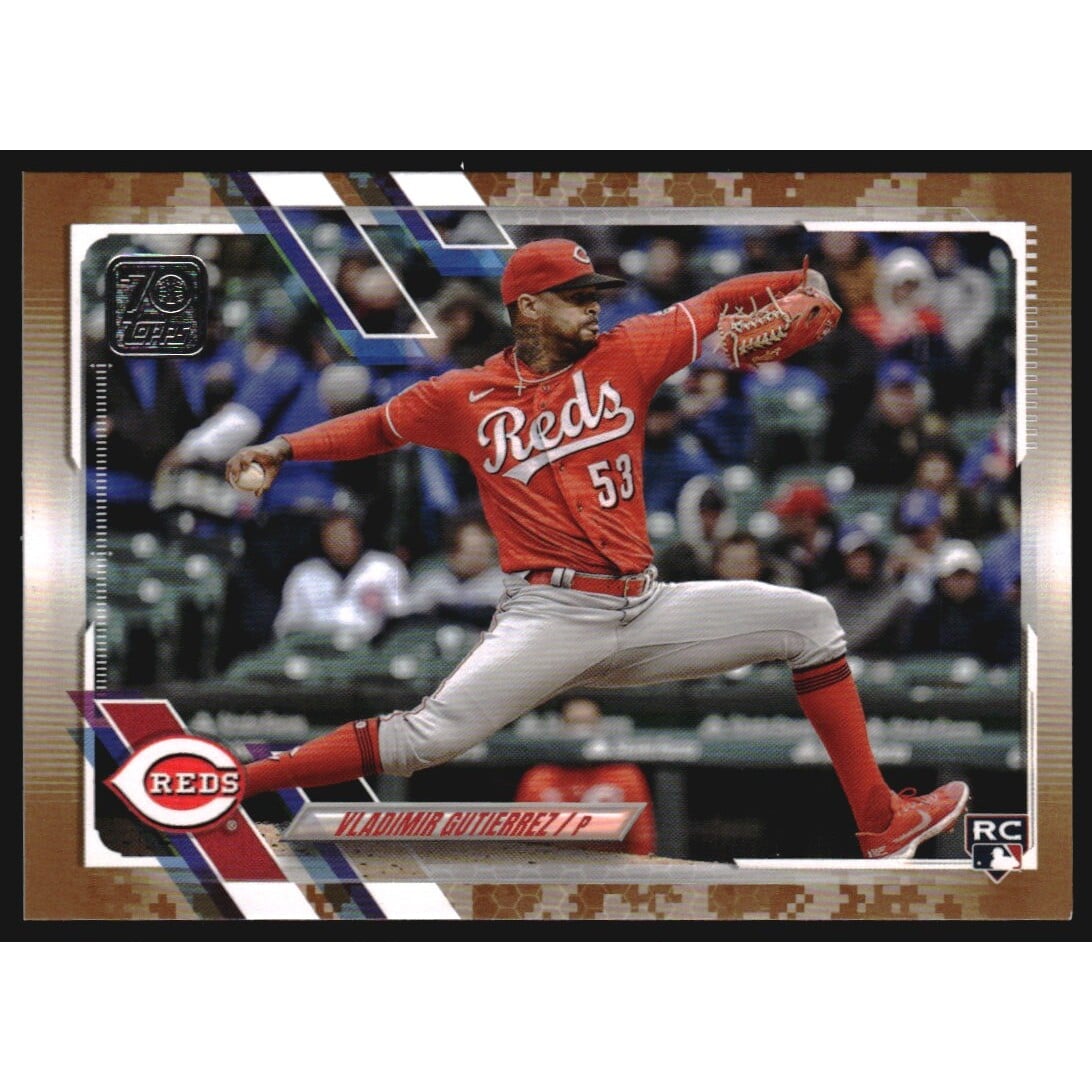 2021 Topps Update Memorial Day Camo #US285A Vladimir Gutierrez. rookie card picture