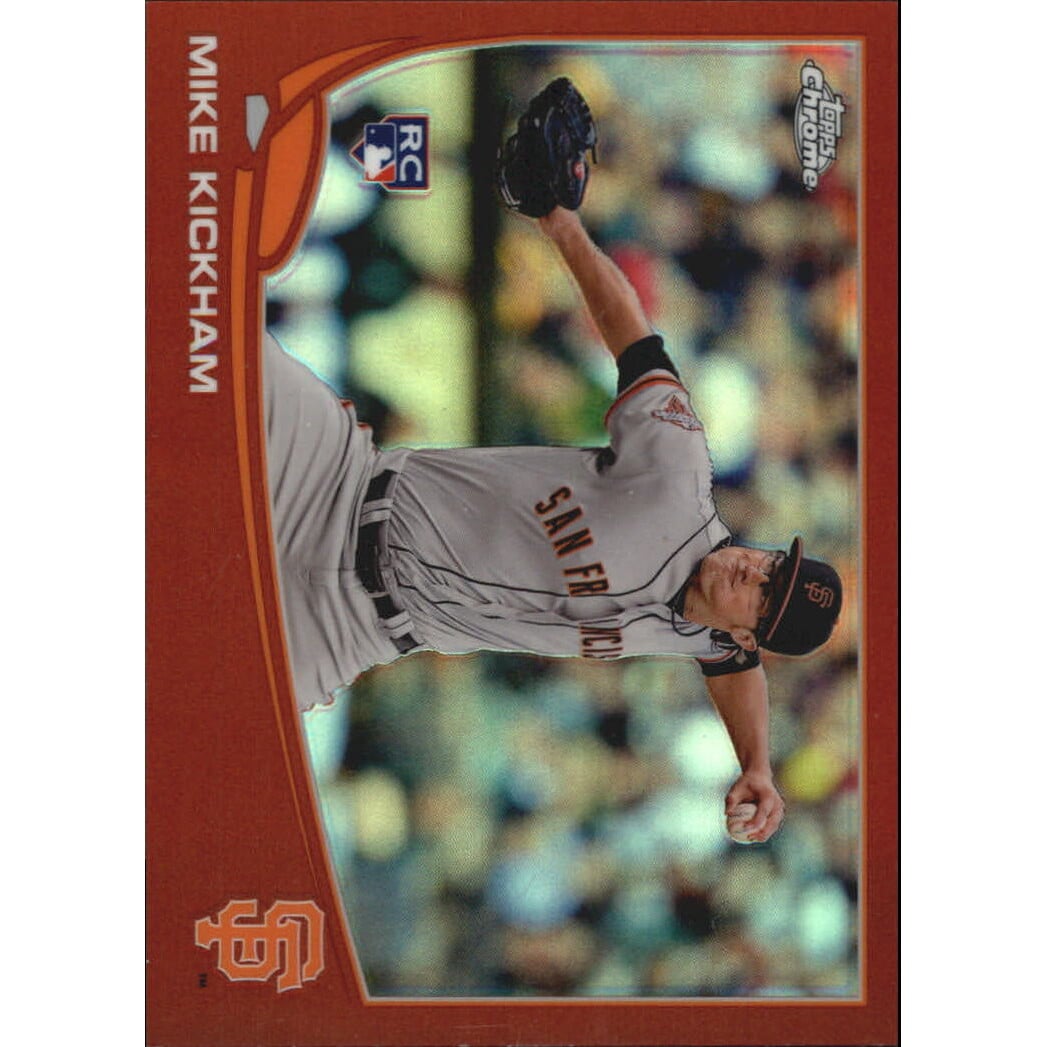2013 Topps Chrome Red Refractors #156 Mike Kickham. rookie card picture