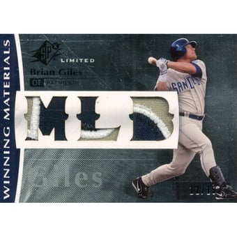2008 SPx Winning Materials Triple Limited Patch 15 #BG Brian Giles