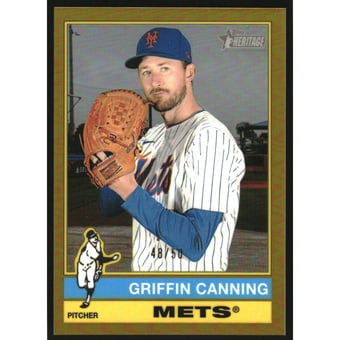 2025 Topps Heritage Chrome Gold Refractors #608 Griffin Canning