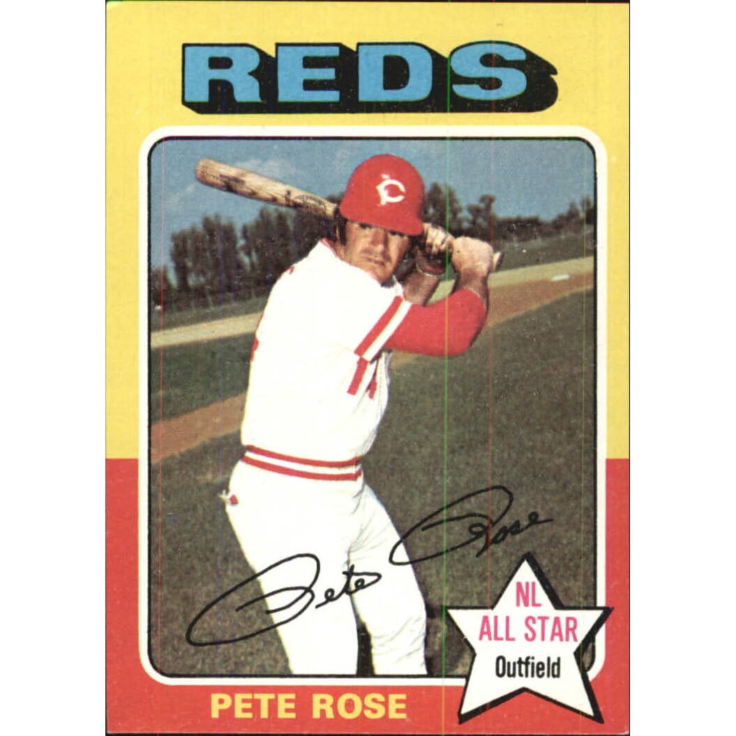 1975 Topps #320 Pete Rose. rookie card picture