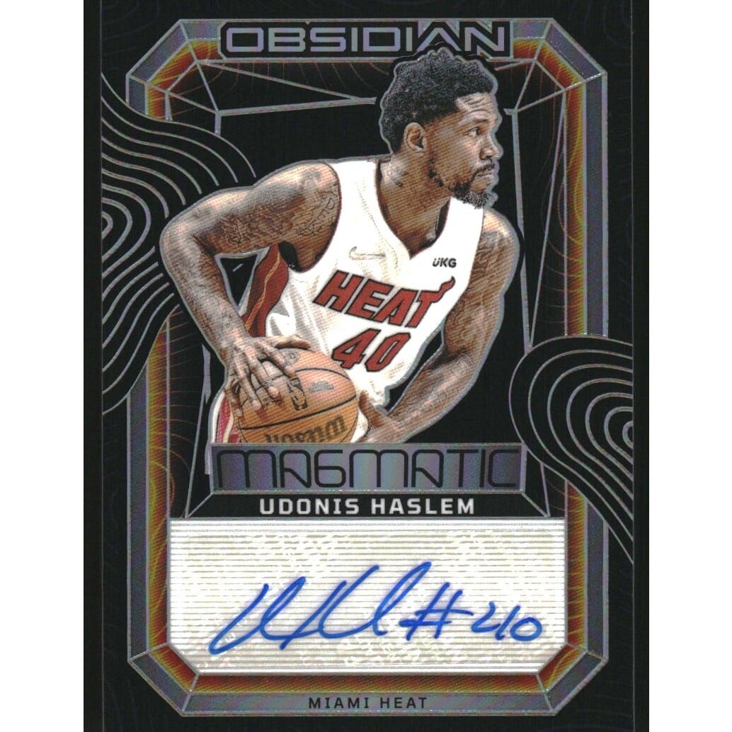 2023-24 Panini Obsidian Magmatic Signatures #44 Udonis Haslem/99. rookie card picture