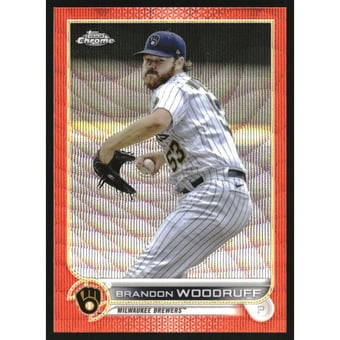 2022 Topps Chrome Orange Wave Refractors #44 Brandon Woodruff