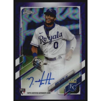 2021 Topps Chrome Rookie Autographs Purple Refractors #RANH Nick Heath