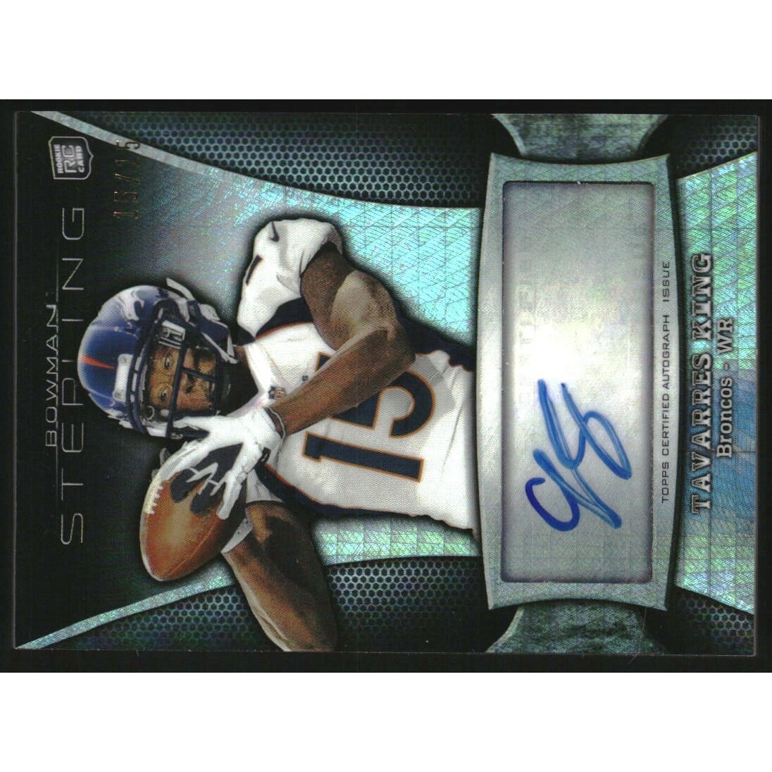 2013 Bowman Sterling Autographs Prism Refractors #BSATK Tavarres King. rookie card picture