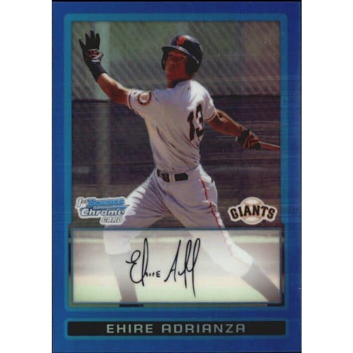 2009 Bowman Chrome Prospects Blue Refractors #BCP16 Ehire Adrianza. rookie card picture