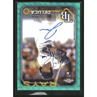 2024 Topps Chrome Rookie Autographs Aqua Wave Refractors #RAJDE Jonny Deluca