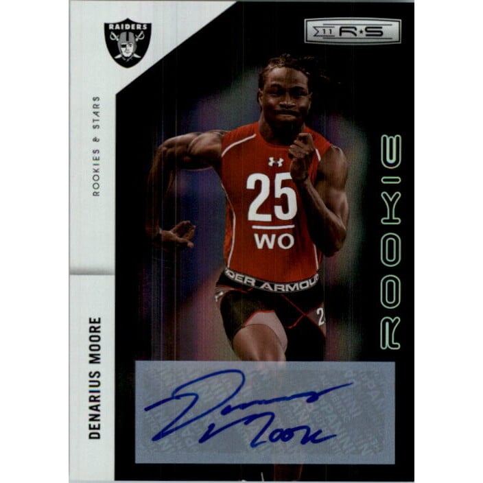 2011 Rookies and Stars Rookie Autographs Holofoil #183 Denarius Moore/350