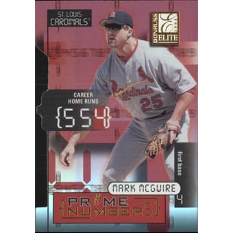 2001 Donruss Elite Prime Numbers Die Cuts #PN3C Mark McGwire/550