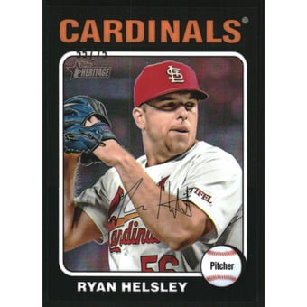 2024 Topps Heritage Chrome Black Refractors #562 Ryan Helsley HN