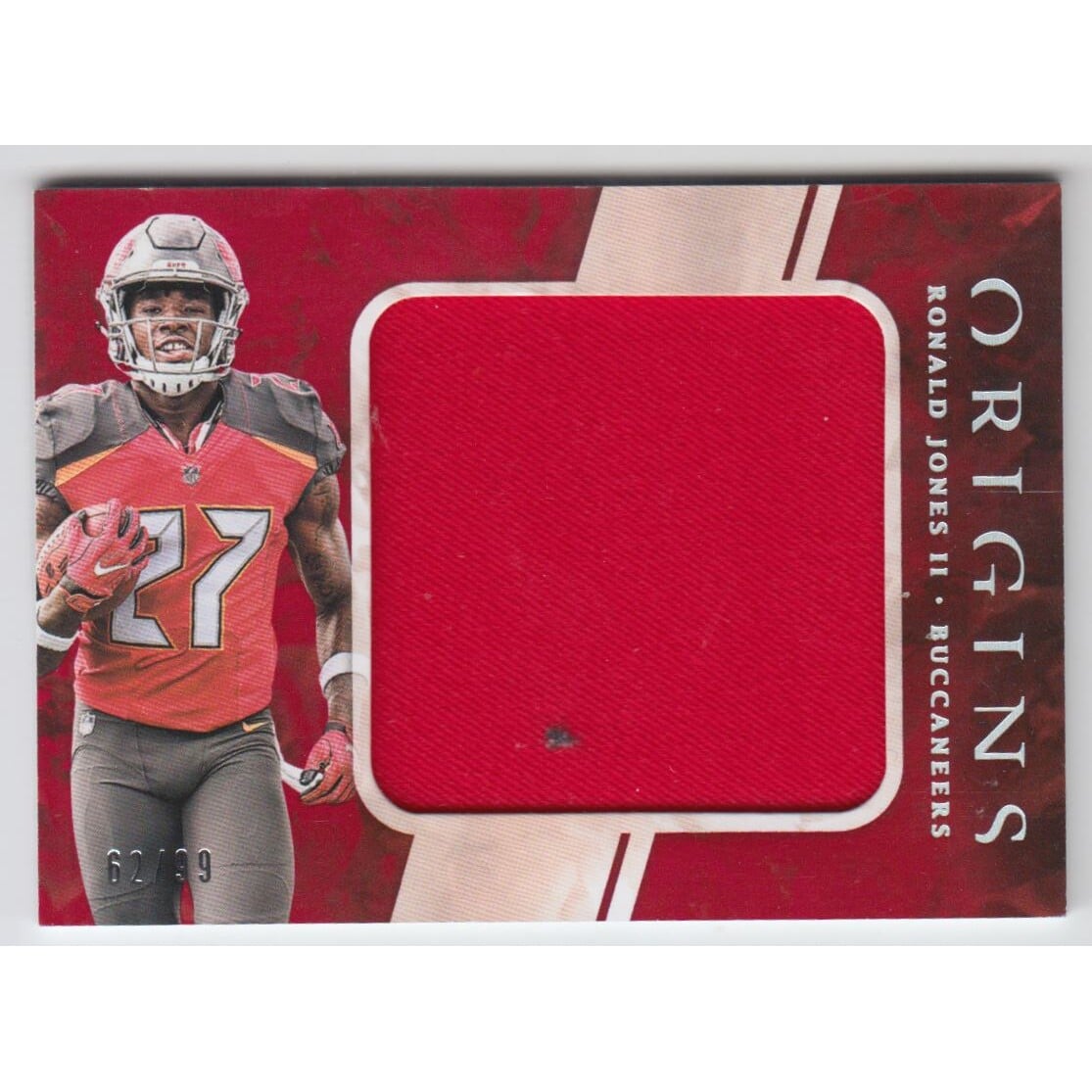 2018 Panini Origins Rookie Jumbo Jerseys Red #RJJ11 Ronald Jones II. rookie card picture