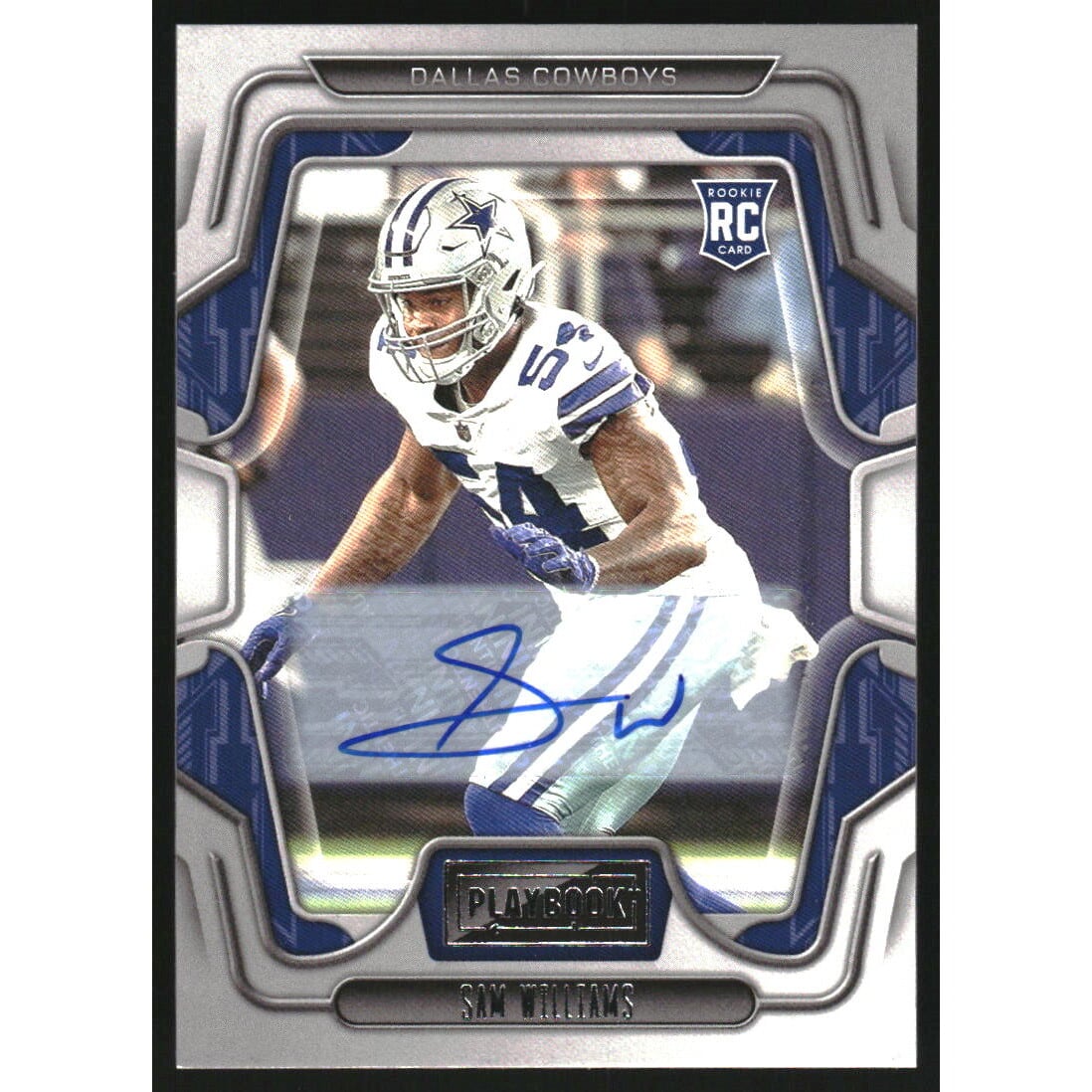 2022 Panini Playbook Rookie Signatures #198 Sam Williams. rookie card picture