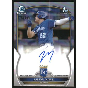 2023 Bowman Chrome Prospect Autographs Refractors #CPAJMN Junior Marin