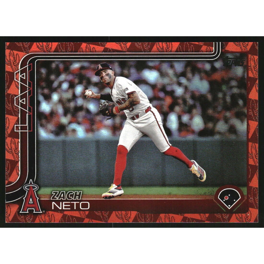 2025 Topps Spring Training Orange Foil #282 Zach Neto. rookie card picture