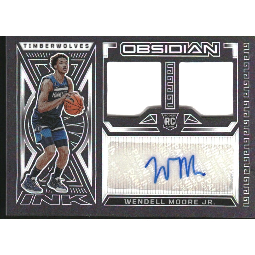 2022-23 Panini Obsidian Rookie Jersey Ink #15 Wendell Moore Jr.