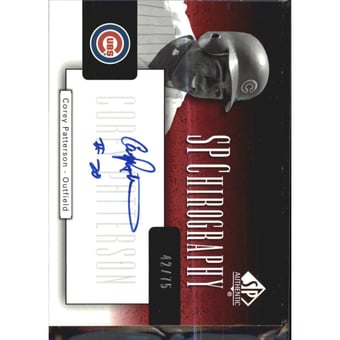 2004 SP Authentic Chirography Duo Tone #PA Corey Patterson #20