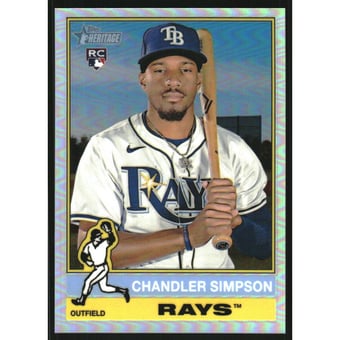 2025 Topps Heritage Chrome Refractors #519 Chandler Simpson