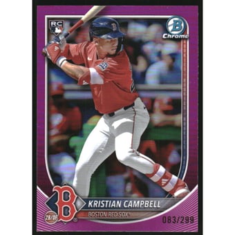 2025 Bowman Chrome Fuchsia Refractors #58 Kristian Campbell