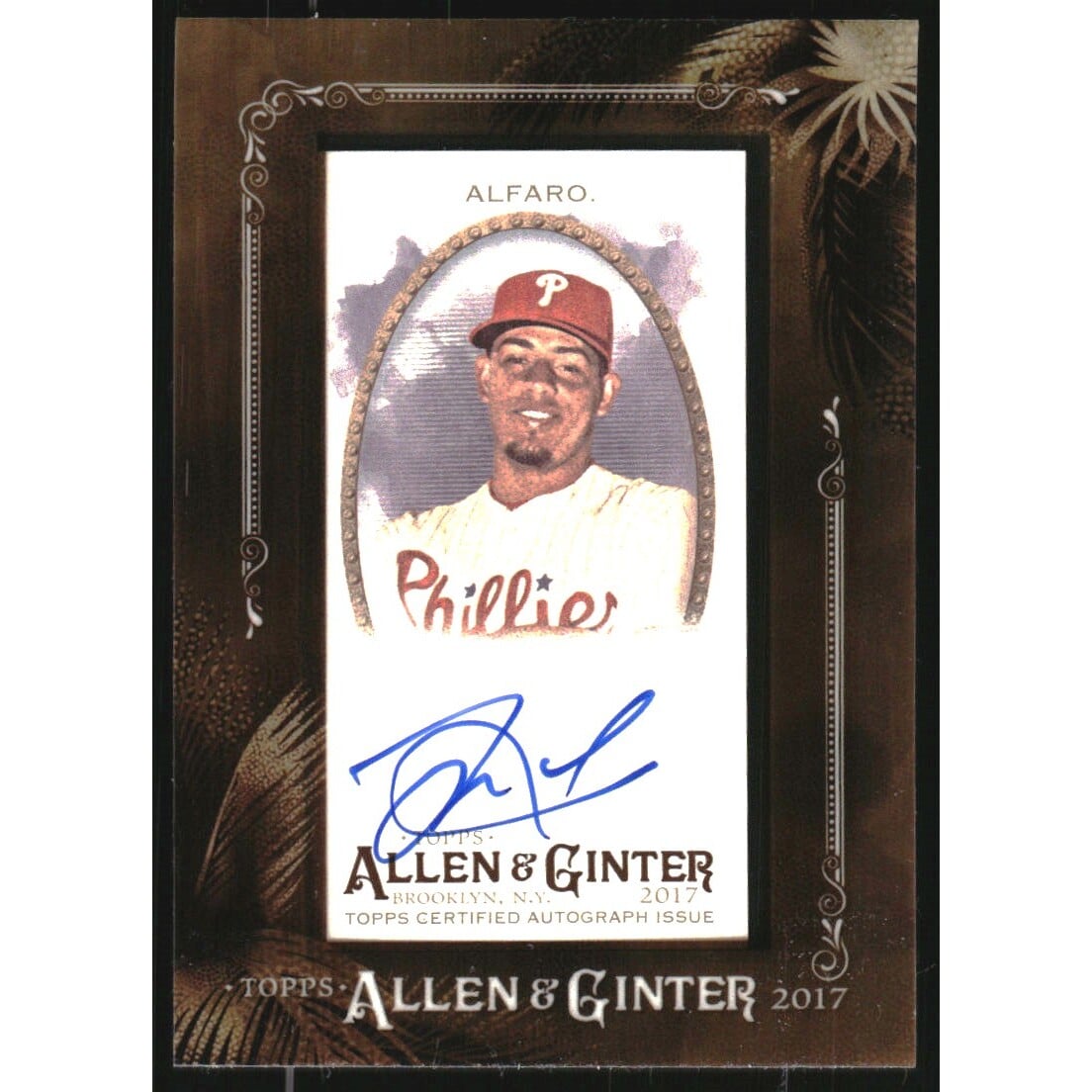 2017 Topps Allen and Ginter Framed Mini Autographs #MAJAF Jorge Alfaro. rookie card picture
