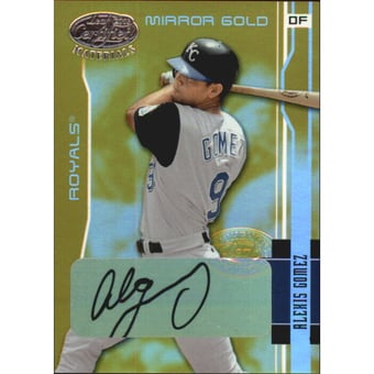 2003 Leaf Certified Materials Mirror Gold Autographs #83 Alexis Gomez/25
