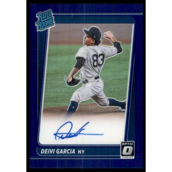 2021 Donruss Optic Rated Rookies Signatures Purple #38 Deivi Garcia/75