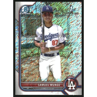 2022 Bowman Chrome Prospects Shimmer Refractors #BCP161 Samuel Munoz