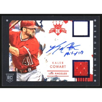 2016 Diamond Kings Rookie Material Signatures Framed Blue #RSKC Kaleb Cowart