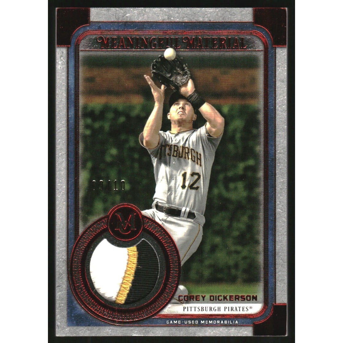 2019 Topps Museum Collection Meaningful Material Relics Ruby #MMRCD Corey Dickerson. rookie card picture