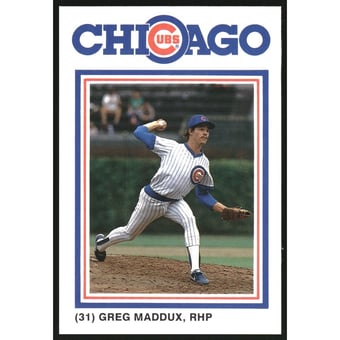 1987 Cubs David Berg #31 Greg Maddux
