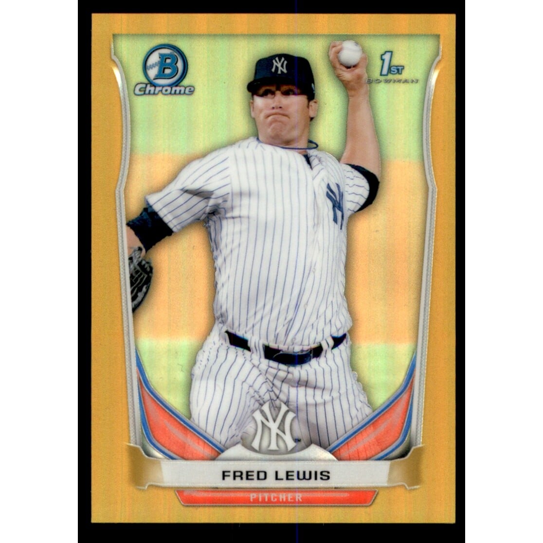 2014 Bowman Chrome Prospects Series 2 Gold Refractors #BCP65 Fred Lewis. rookie card picture