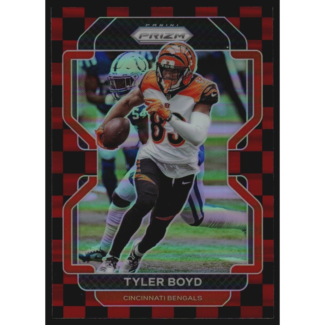 2021 Panini Prizm Prizms Black and Red Checker #270 Tyler Boyd. rookie card picture