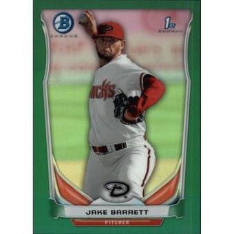 2014 Bowman Chrome Prospects Green Refractors #BCP11 Jake Barrett