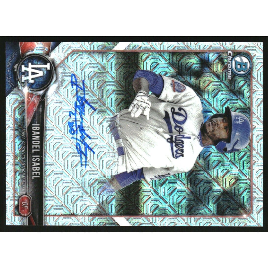2018 Bowman Chrome Mega Box Autograph Refractors #BMAII Ibandel Isabel. rookie card picture