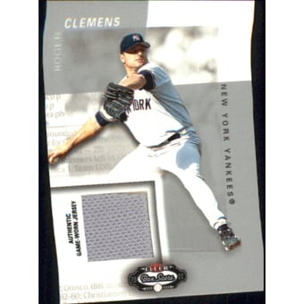 2002 Fleer Box Score Classic Miniatures Game Used #5 Roger Clemens Jsy