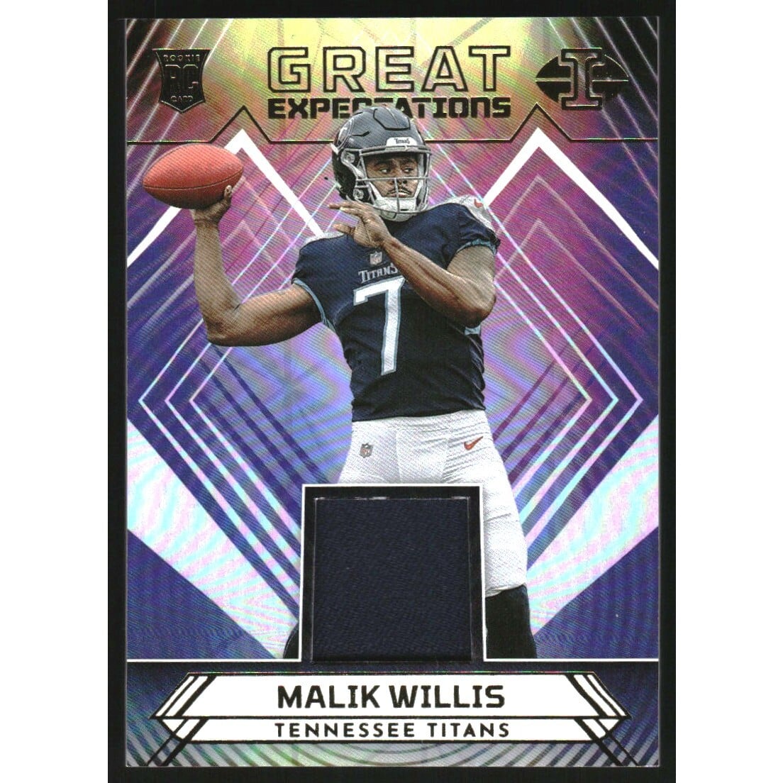 2022 Panini Illusions Great Expectations Materials #3 Malik Willis. rookie card picture