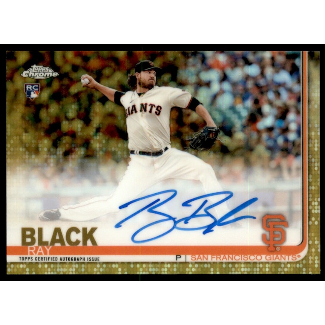 2019 Topps Chrome Rookie Autographs Gold Refractors #RARB Ray Black. rookie card picture