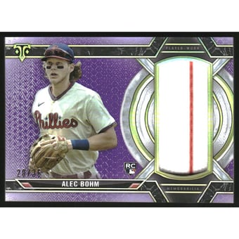 2021 Topps Triple Threads Single Jumbo Relics Amethyst #SJRABH Alec Bohm