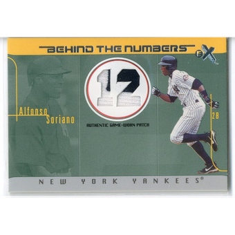2003 E-X Behind the Numbers Game Jersey 99 #AS Alfonso Soriano